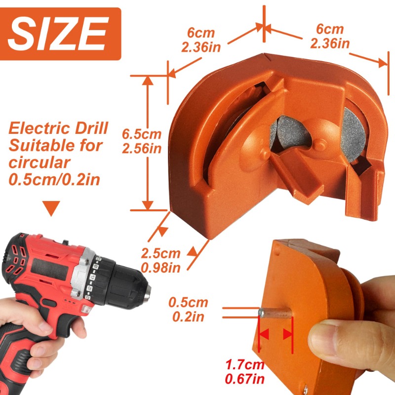 Boorslijper - Professionele borenslijper voor alle bits, elektrische boorslijper, boorreparatieset voor slijpen