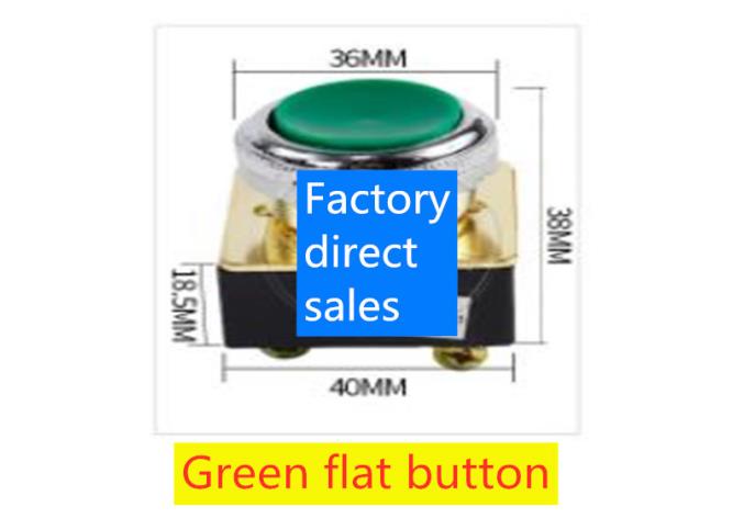 LA2 Knop Switch Self-Reset Knop Platte Kop Platte Knop Paddestoel Hoofd Installatie Kaliber 30Mm Rood Groen: YELLOW