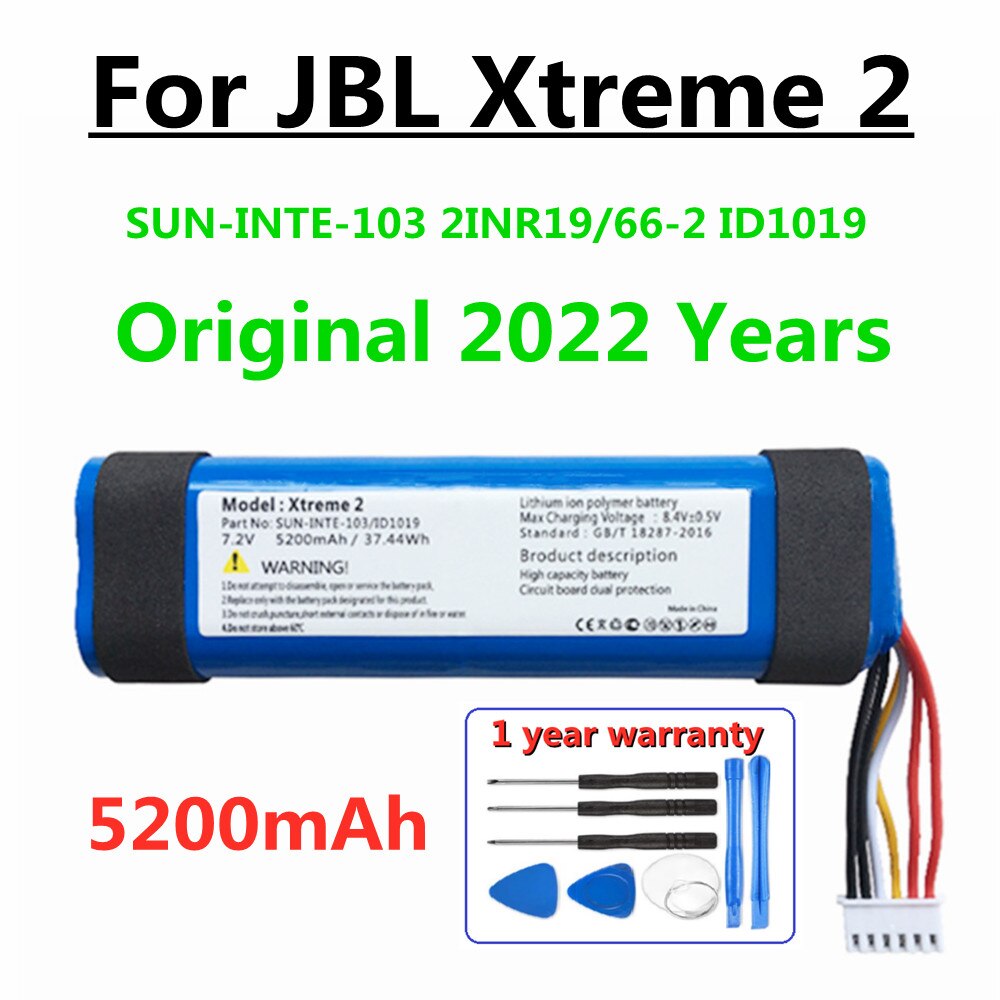 2022 Original Speaker Battery For JBL Charge Flip Pulse Xtreme 2 3 4 5 For Harman Kardon Go Play Onyx Mini Replacement Battery: Xtreme 2