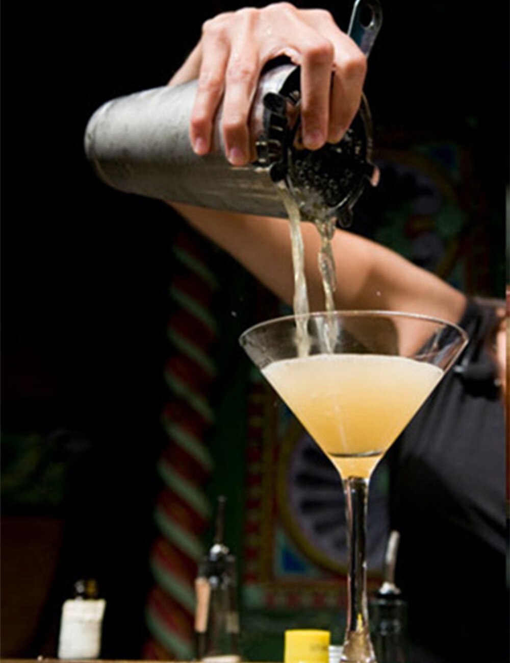 Superficie pulida de de acero inoxidable coctelera de vino colador de hielo barman bar KTV café herramientas para el hogar FILTRO DE colador