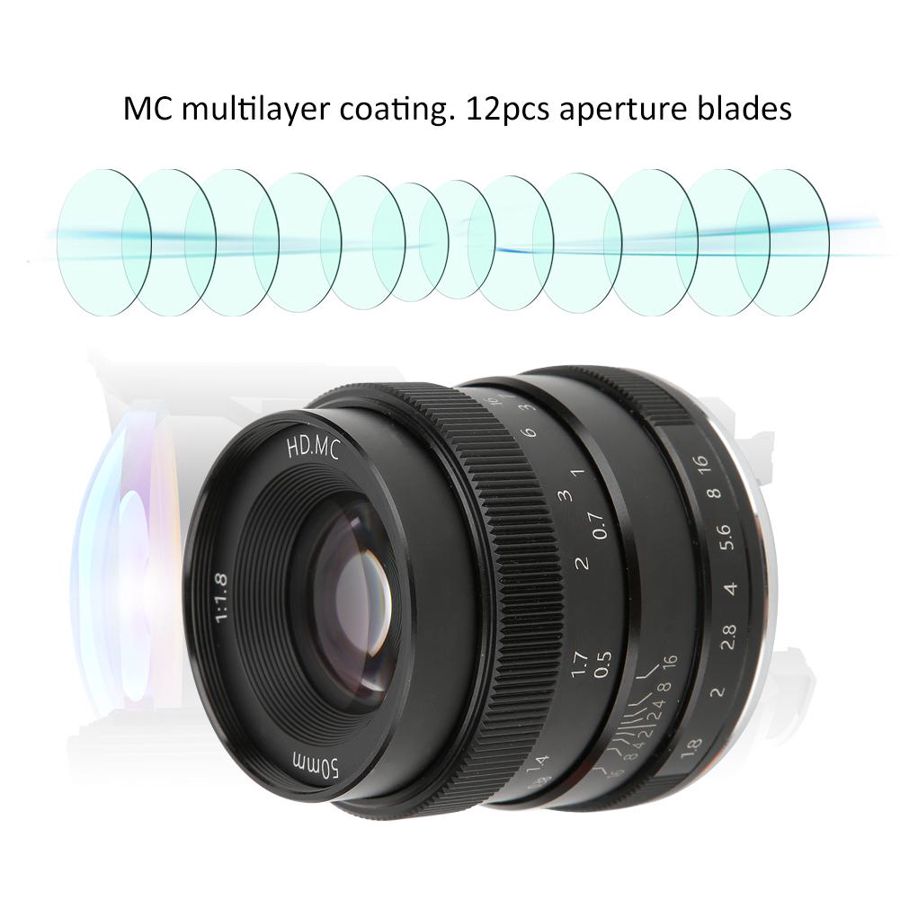 50Mm F1.8 Camcorders Professionele Half Frame Portret Vaste Lens EF-M & Amp Eosm Mount Voor M2 M3 M6 M10 m100 M50