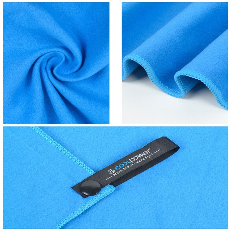 Sports mikrofiber hurtigtørrende lomme håndklæde bærbart ultralet absorberende stort håndklæde til swimmingpool svømme gym fitness yoga strand