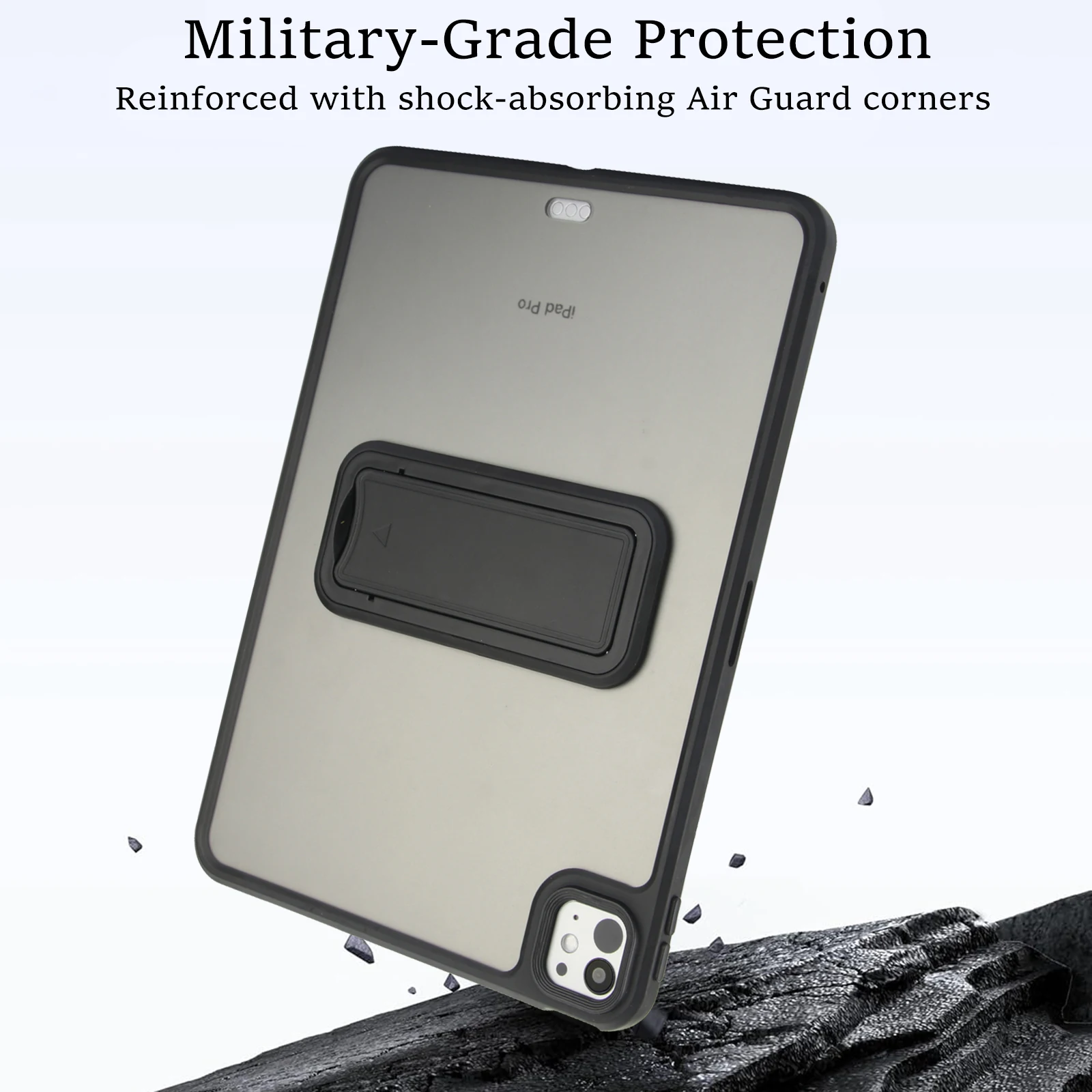 Stand Case Voor iPad Pro Air 2024 Gevallen 4 5 6 7 8 9e 10e Generatie Matte Doorschijnend 10.2 10.9 11 inch Mini Kickstand Cover