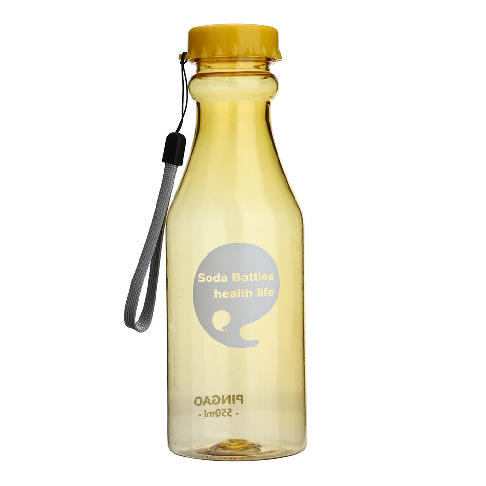 20% wasser flasche Unzerbrechlich draussen Sport Reise Tragbaren Leck-beweis Radfahren Camping Wasser 550ML Zubehör: Gelb 