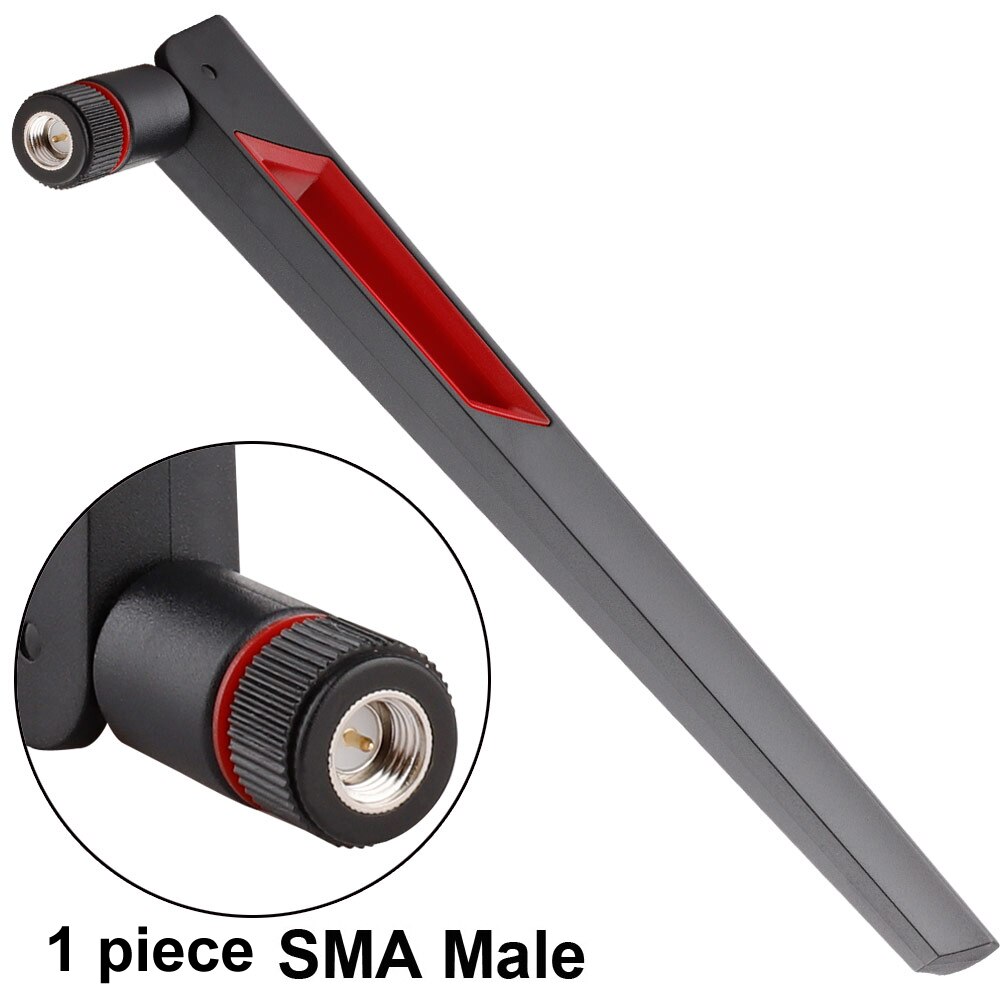 12dbi WIFI Antenna 2.4Ghz 5Ghz 5.8Ghz RP SMA Male Universal Antena Wifi For ASUS Amplifier WLAN Router signal Booster Antenne: 1xSMA male