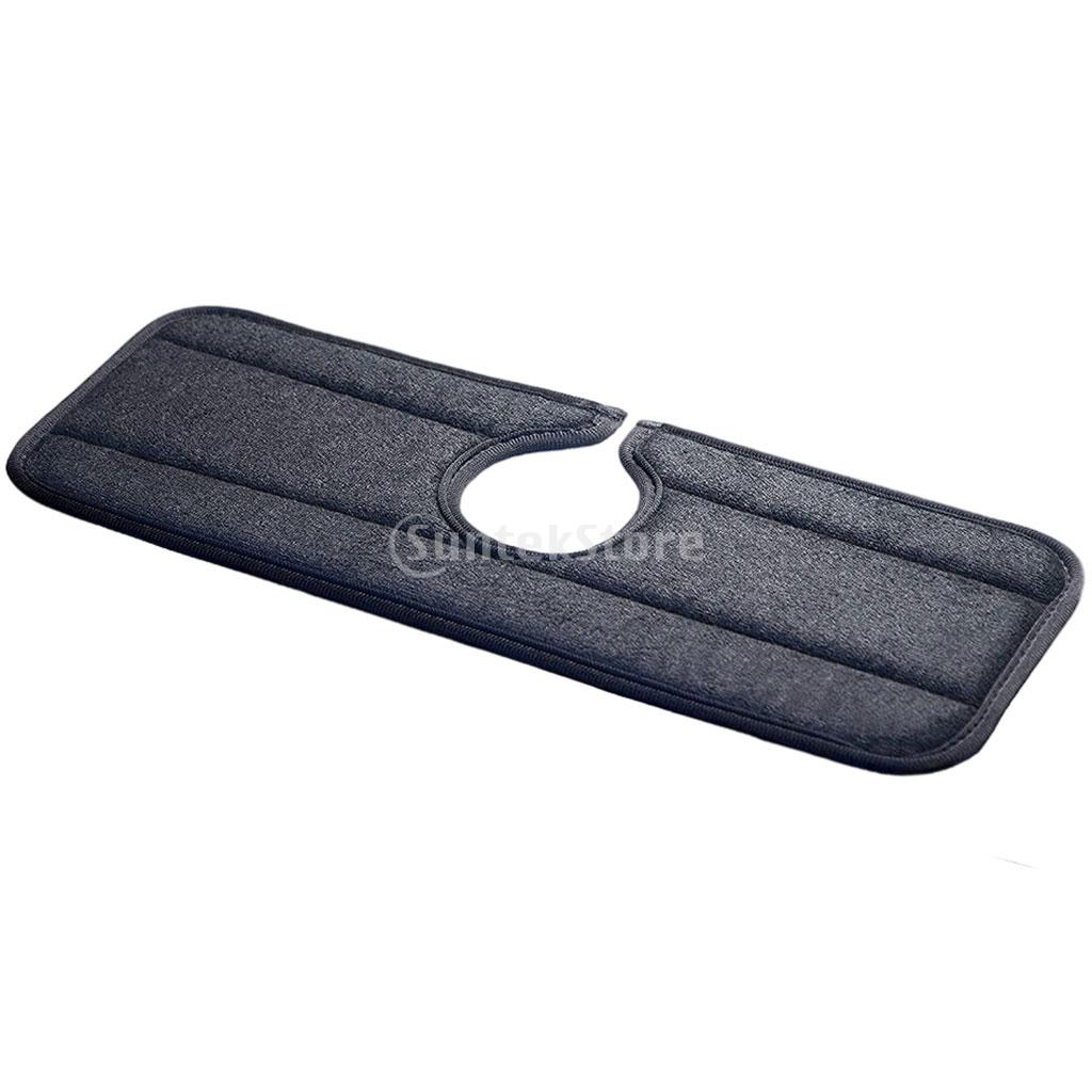 Køkken vandhane wraparound absorberende måtte vandhane drypfanger til bondehus vandhane stænk bordplade beskytter til badeværelse: Sort  b 1 stk