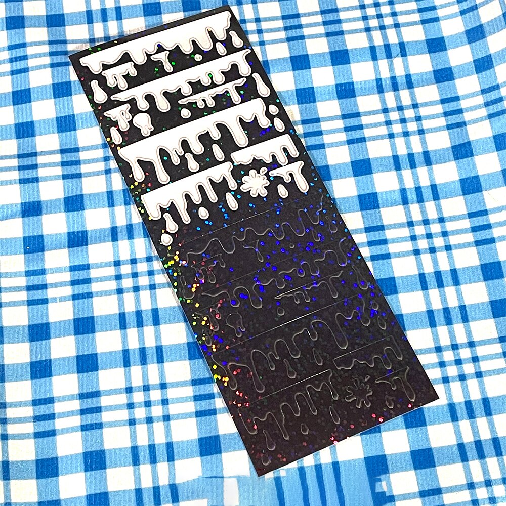 INS Color Milk Flow Dripping Mark Idol Card Stickers DIY Scrapbook Junk Journal Diary Photo Album Mobile Phone Computer Stickers: A