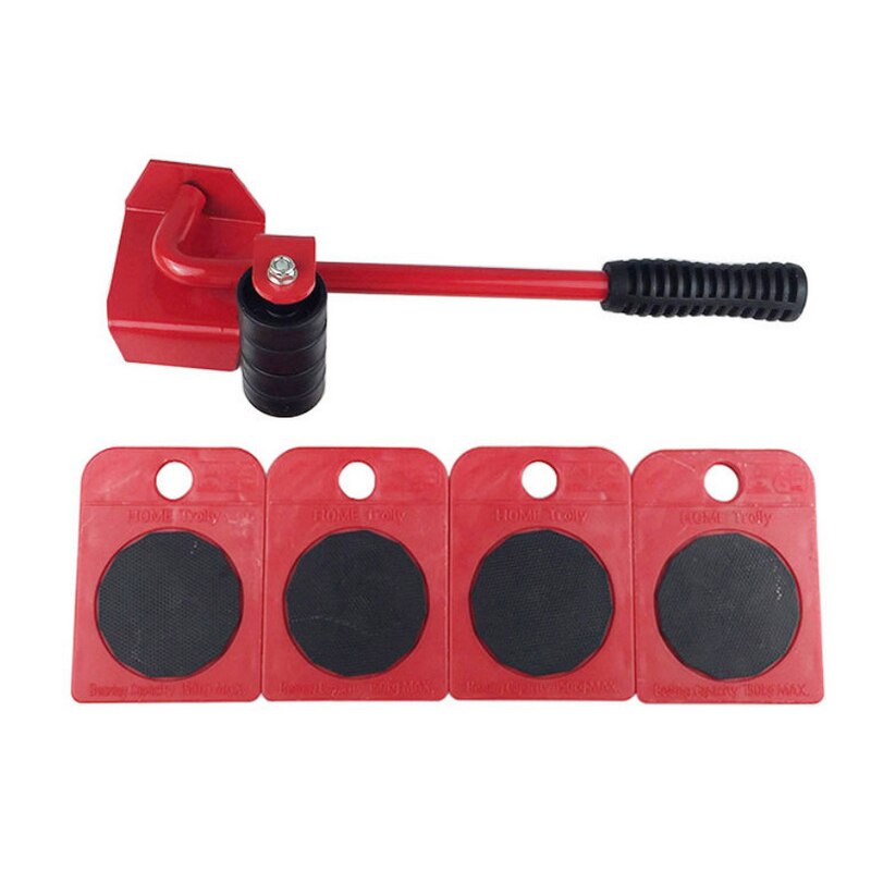 Moving Heavy Object Handling Tool Household Furniture Mobile Device Home Trolley Lift Hand Tool Set Labor Crowbar: ZY015RD