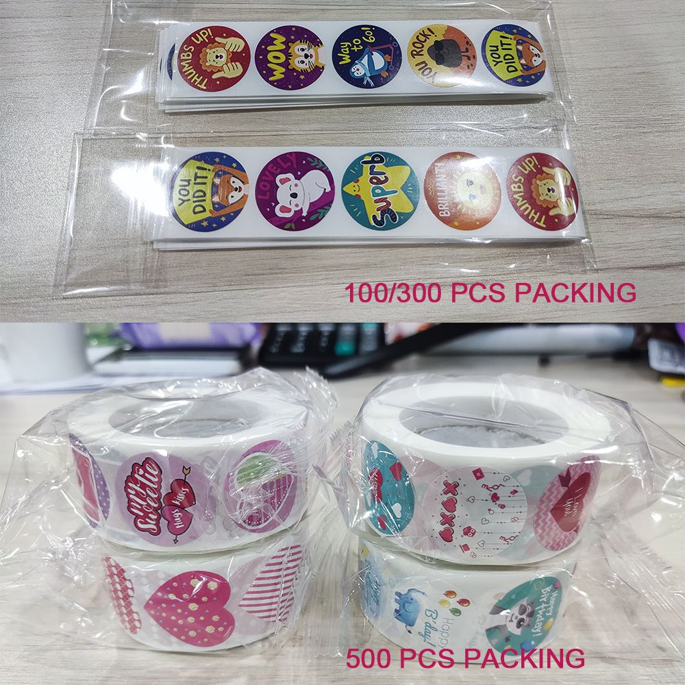 Animals Reward Stickers for Kids Encourage Seals Labels Scrapbooks Sticker for School Teacher Supplies Cute Stickers 100-500pcs