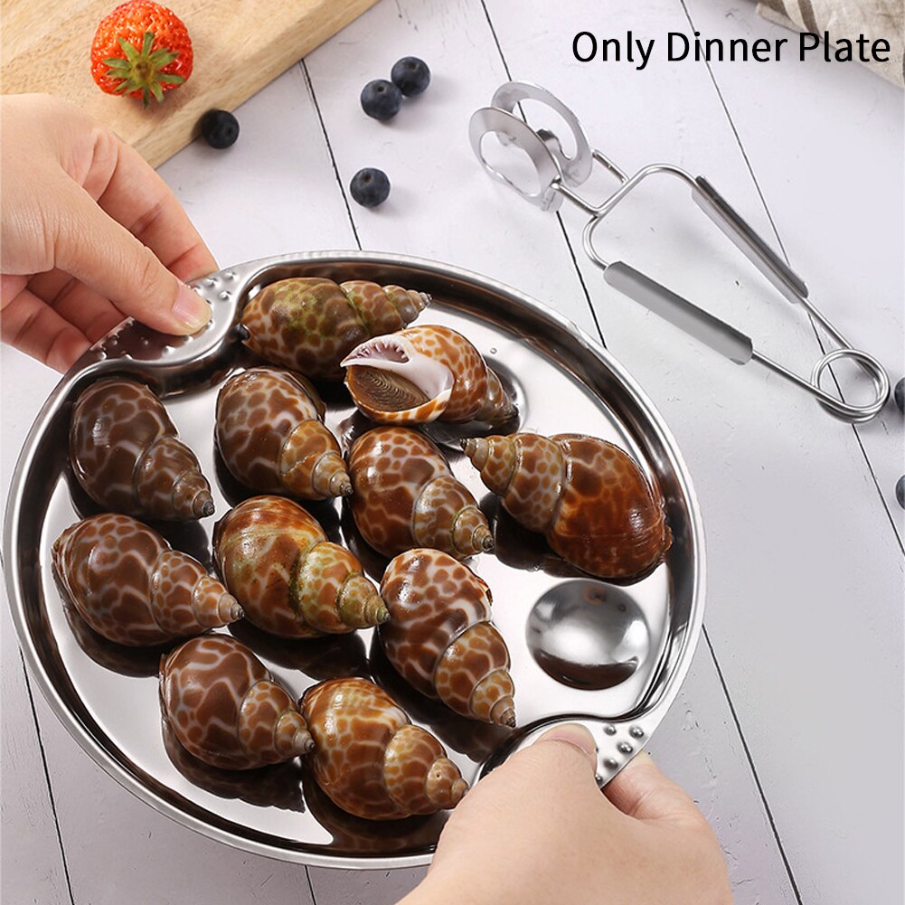 Escargot Plate Set Dining Baking Dish Tableware Snail Tong Kitchen Home Stainless Steel Cooking Tool 12 Holes Restaurant Holder