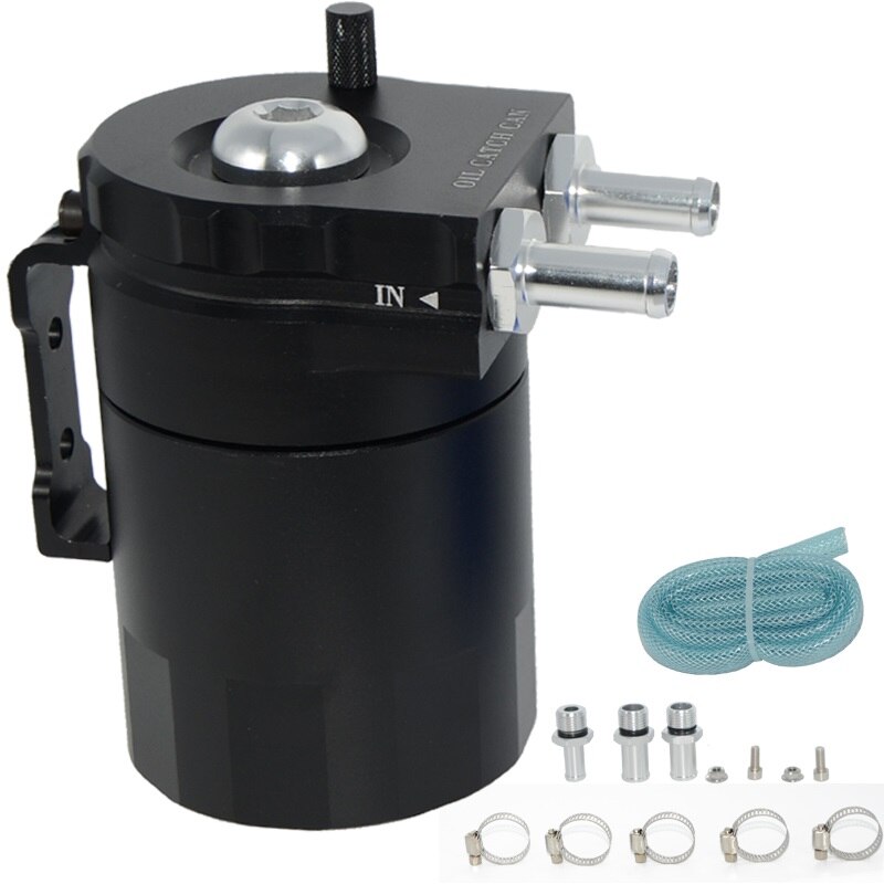 Aluminium déflecteur universel voiture huile attraper peut réservoir réservoir noir/rouge/bleu/argent: Black