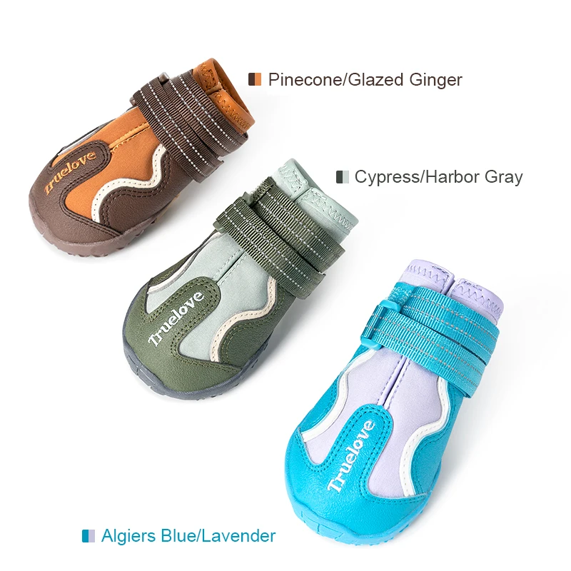 Sapatos para cães Truelove, botas para cães grandes e médios e protetores de patas para inverno, pavimento de dia nevado, à prova d'água com sola TPR TLS3963