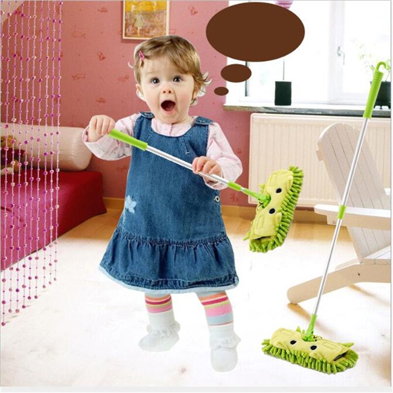 Fregona para niños, herramienta de limpieza de suelo extensible, recogedor de escobas para niños, juguetes para jugar en casa, , juguete para el hogar para niños