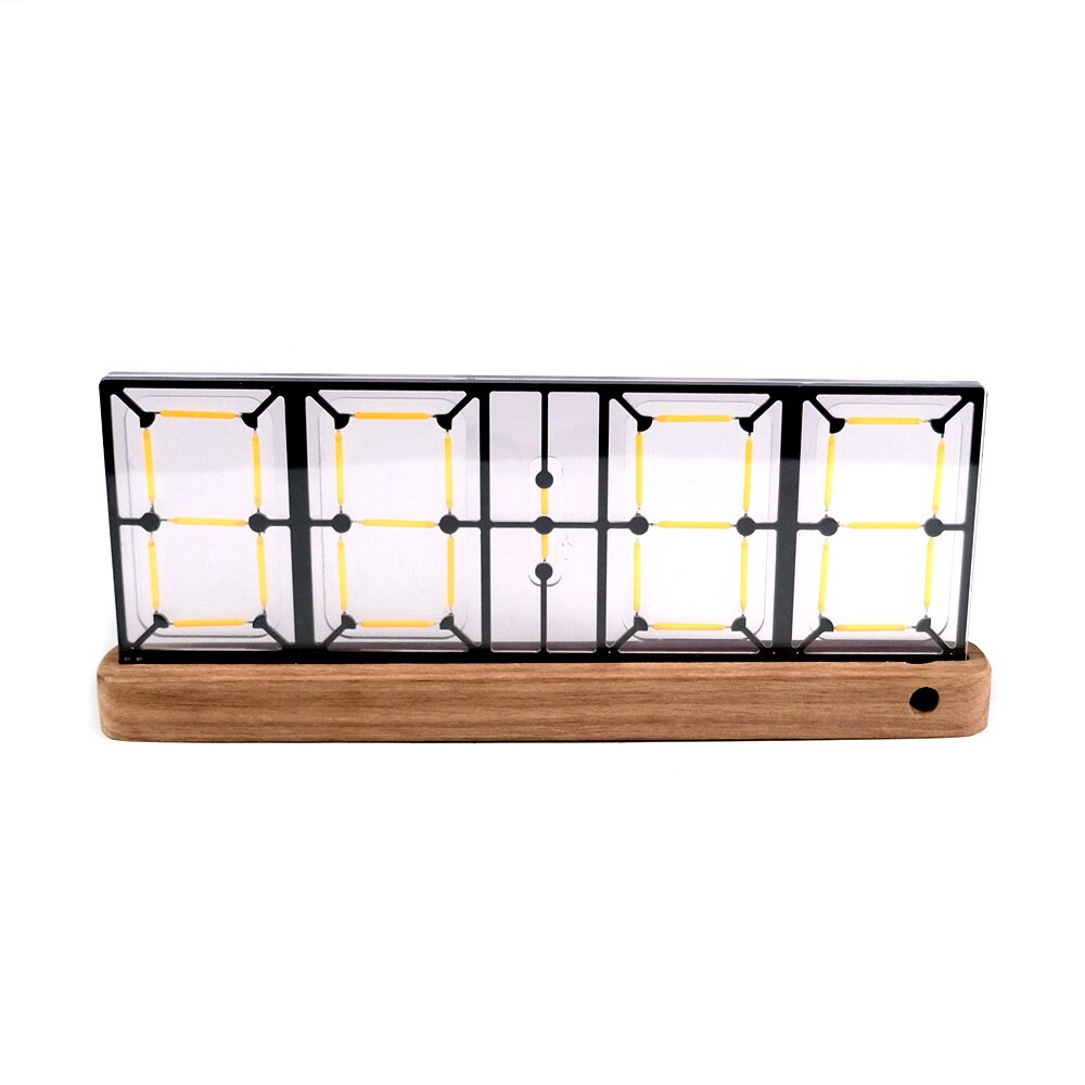 Reloj con filamento de cerámica Led para escritorio, reloj con iluminación analógica Retro, adornos creativos, Base de madera, Control remoto por infrarrojos, de