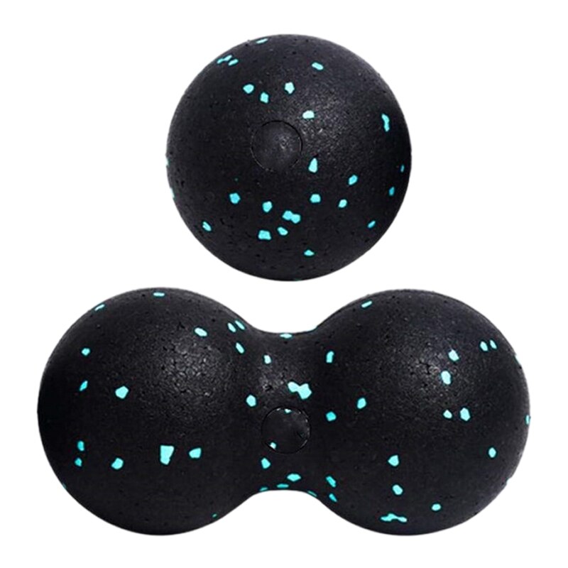 2Pc Pinda Fitness Massage Bal Set Double Lacrosse Mobiliteit Bal Myofasciale Fysiotherapie Deep Tissue Massage: Blue