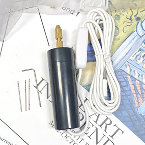 Mini Electric Drill Set Variable Speed Usb Charging for Epoxy Resin Jewelry Making Diy Pearl Wood Craft Tools Kit for Resin: Black