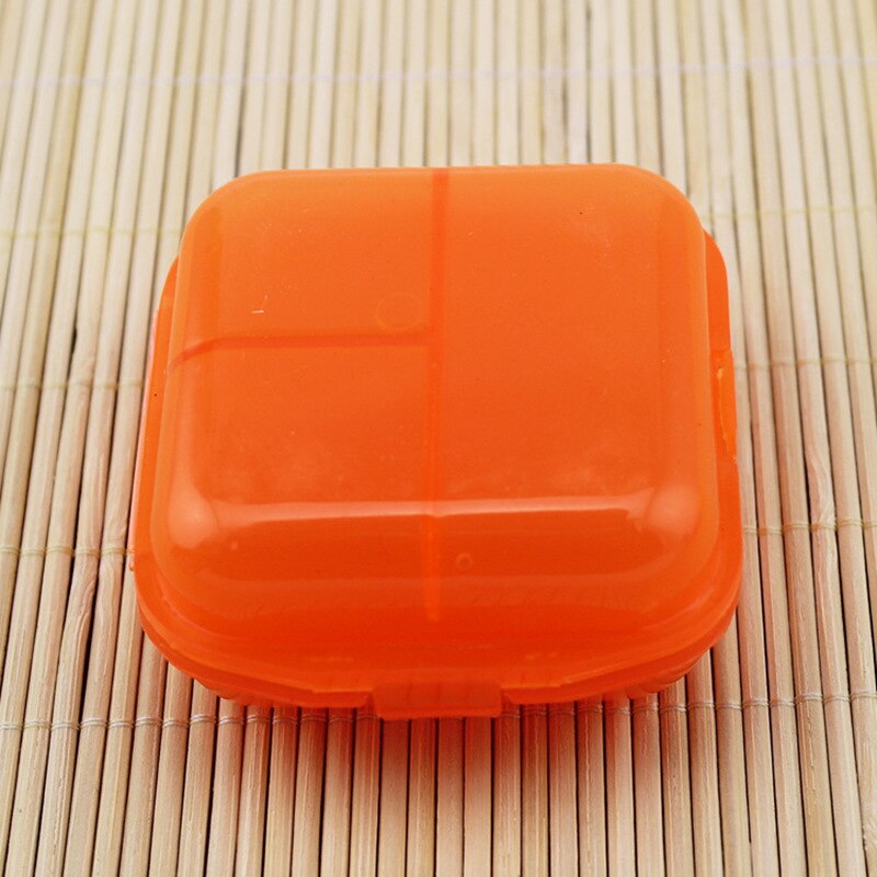 6 Grids Transparent Storage Box Home DIY Jewelry Nail Art Beads Sequin Diamond Receive Case Portable Organizer Two Layers Of Box: Orange