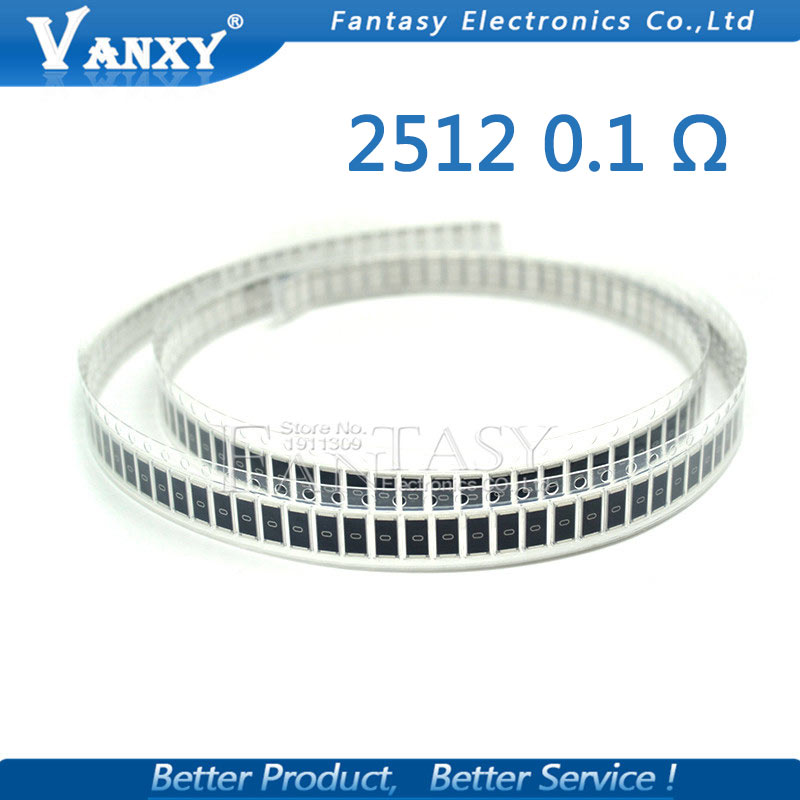 50 PIÈCES 2512 Résistance SMD 1W 1% 0.1R 0.1 ohm R100