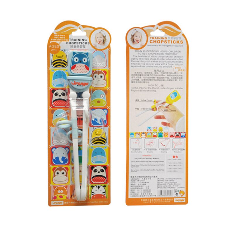 Cartoon Kinderen Eetstokjes Training Eetstokjes Plastic Huishoudelijke Kinderen Servies Baby Eten Leren Practice Tool