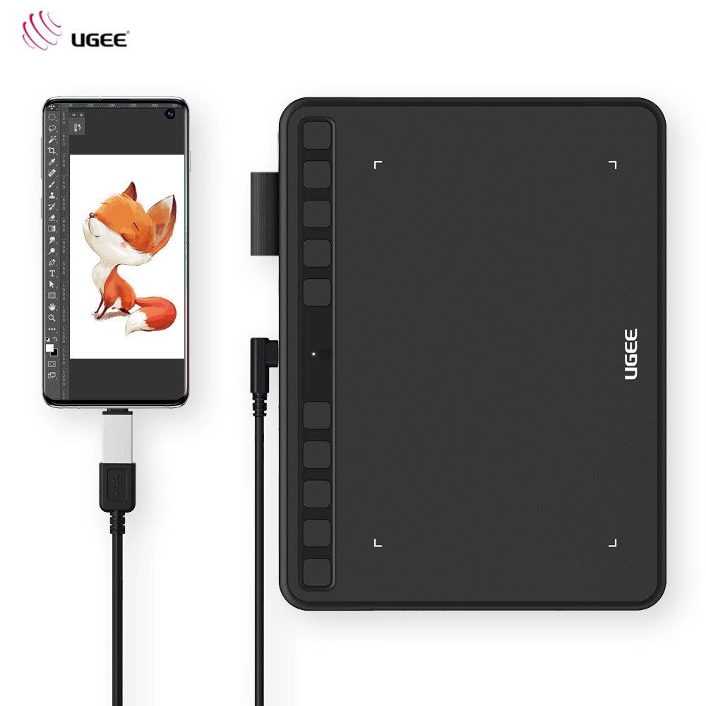 UGEE S640 Pen Tablet 6 inch Digital Drawing Tablets Battery-free Stylus Support Android Windows Mac for Teaching eLearning OSU