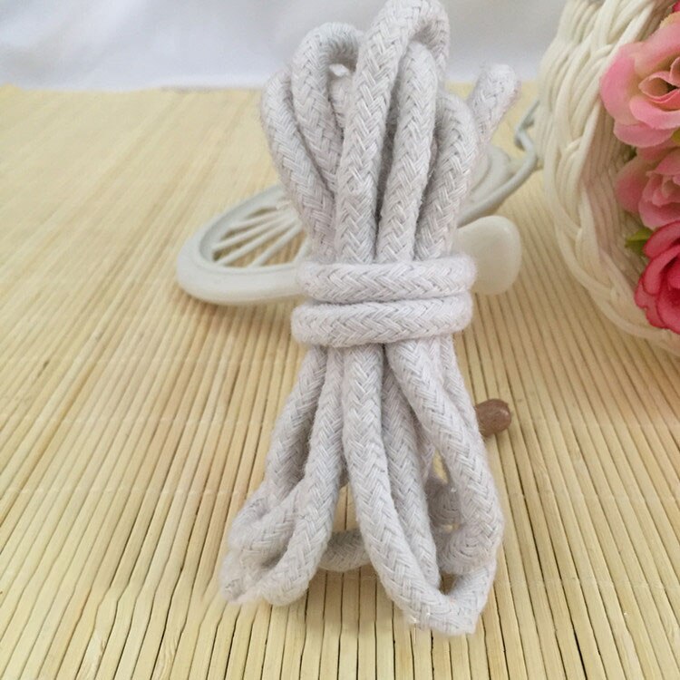 Meetee 20M 5mm gewebte Baumwolle Seil 16 Stränge Feste Schnur für Hosen Taille Starken Seil Bekleidungs Handtasche DIY handwerk handgefertigt Zubehör: Weiß