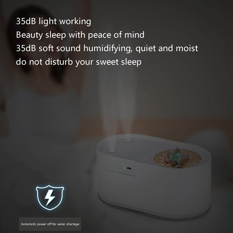 Rechargeable Mini-Humidifier, 750Ml Pen Holder Diffuser, Suitable for Bedroom, Office and Car