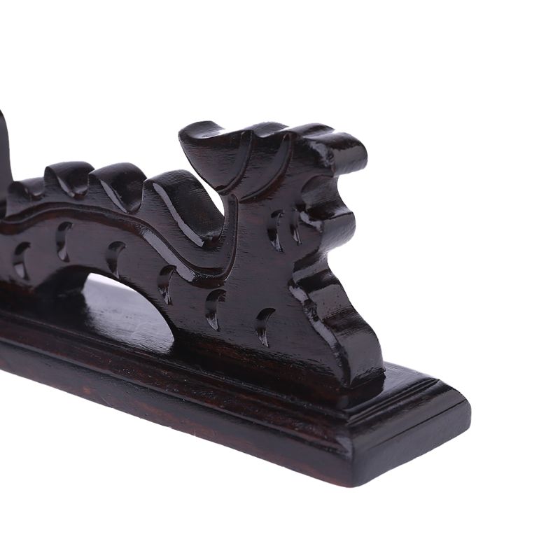 Dragon Vorm Borstel Rest Stand Chinese Kalligrafie Pen Houder Vintage Gesneden Hout
