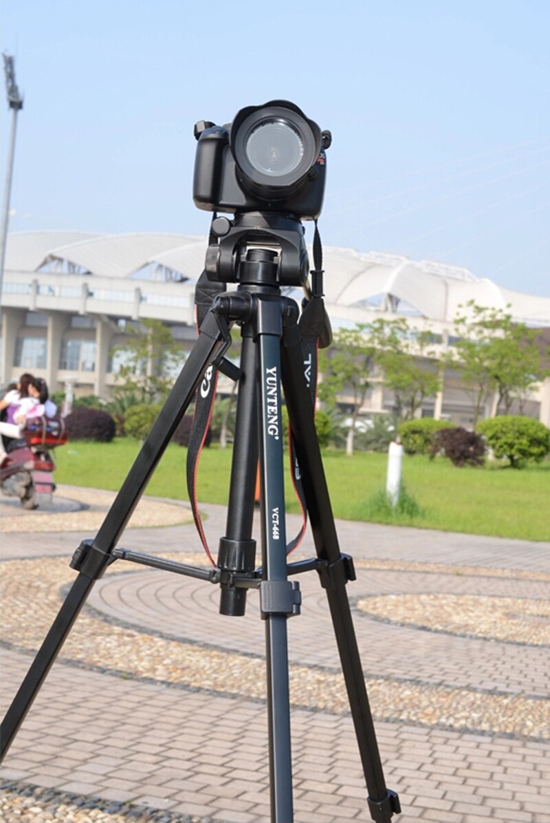 Yunteng 668 VCT-668 Pro Statief Met Demping Head Fluid Pan Voor Slr/Dslr Canon Nikon + Draagtas