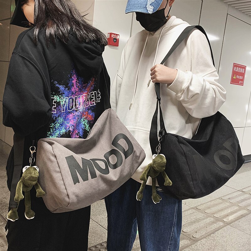 Original Aizatly Couple Shoulder Bag Japanese Retro Lazy Style Messenger Bag Street Personality Girl Bag Wild Canvas Bag