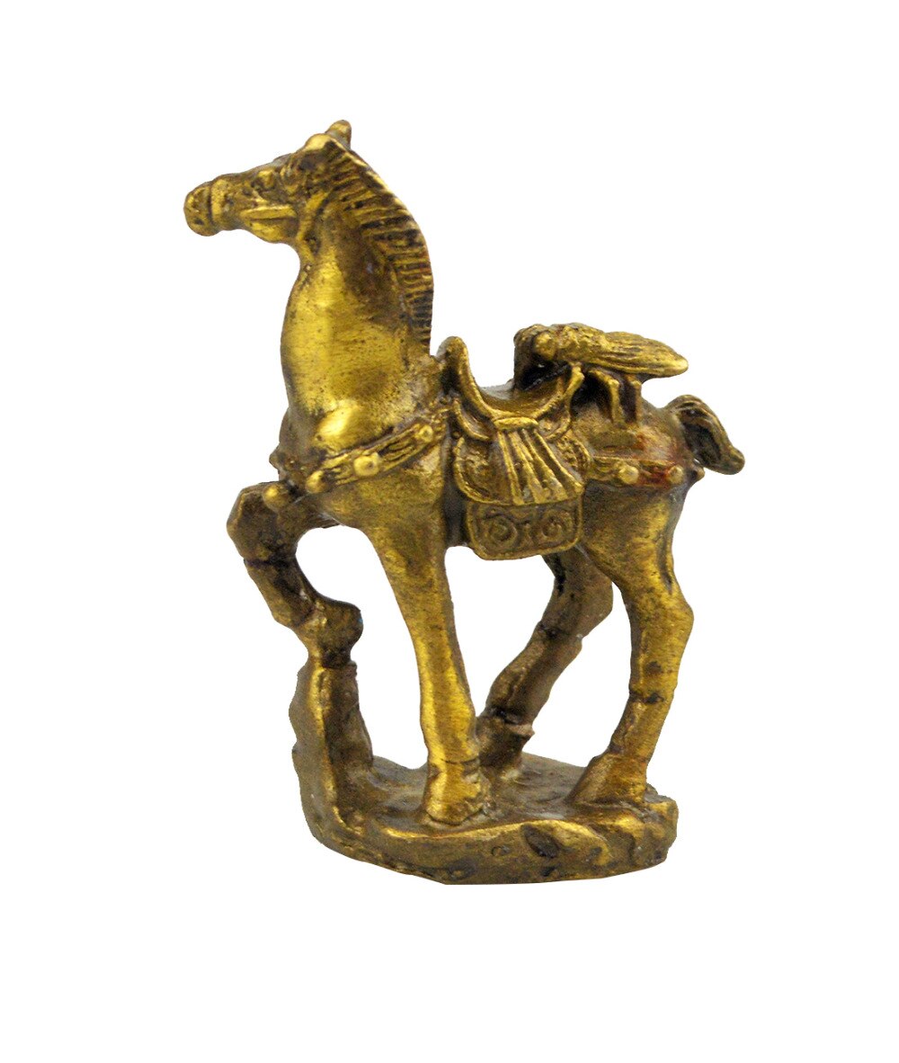 Cinese Feng Shui ottone volare in poi cavallo Immediata Vincente Carriera M5015