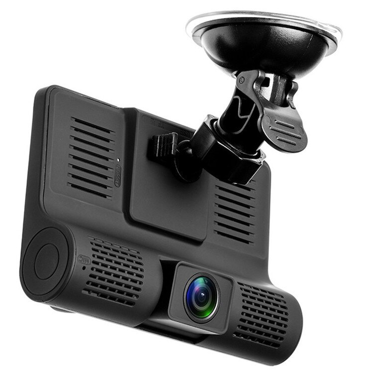 Auto hd dvr 3 lens 4.0 inch dashcam dubbele lens, dvrs dashcam dvr met achteruitrijcamera videorecorder autoregistratie