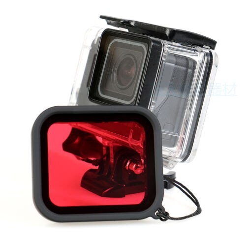 Vanntett hus etui dykking sportsboks ycamera sport box dykkefilter for gopro hero 5 6 7 actionkamera: Dykkerboksfilter