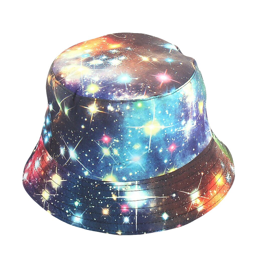 Outdoor Winddicht Vissen Hoed Caps Vrouwen Mannen Stars Print Canvas Opvouwbare Emmer Zon Wandelen Toerisme Visser Cap: 1