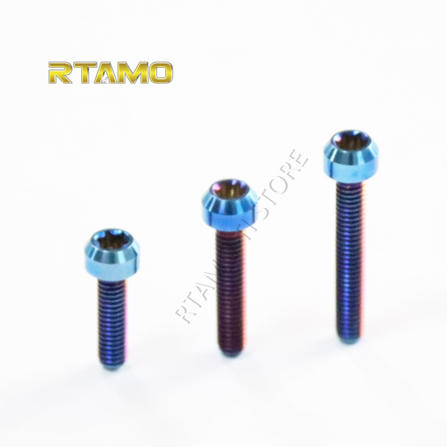 Titanium Bolts M4X15/20/25mm Torx Head Cap Stigma Screws for Car,Bicycle and Motorcycle Parts: Burned Blue / M4X25
