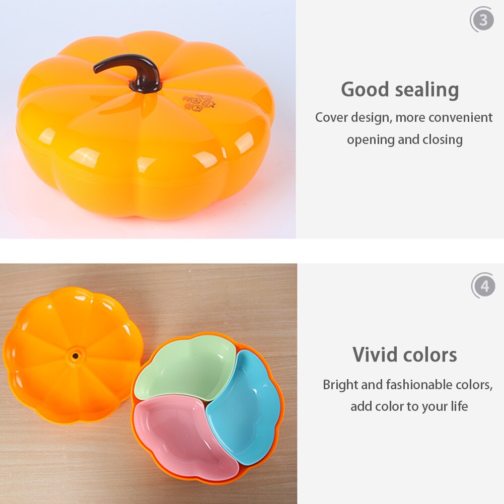 Opbergvak Pompoen Vorm Sealed Leuke Festival Grote Capaciteit Thuis Decor Met Deksel Snacks Partitie Manager Bonbondoos Bruiloft