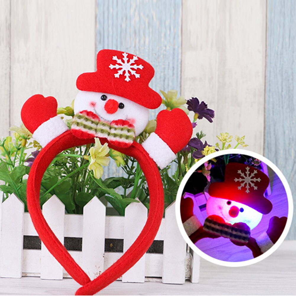 LED Flashing Christmas Hair Band Xmas Headband Light Up Hair Band For Christmas Decoration Party Christmas for Kids