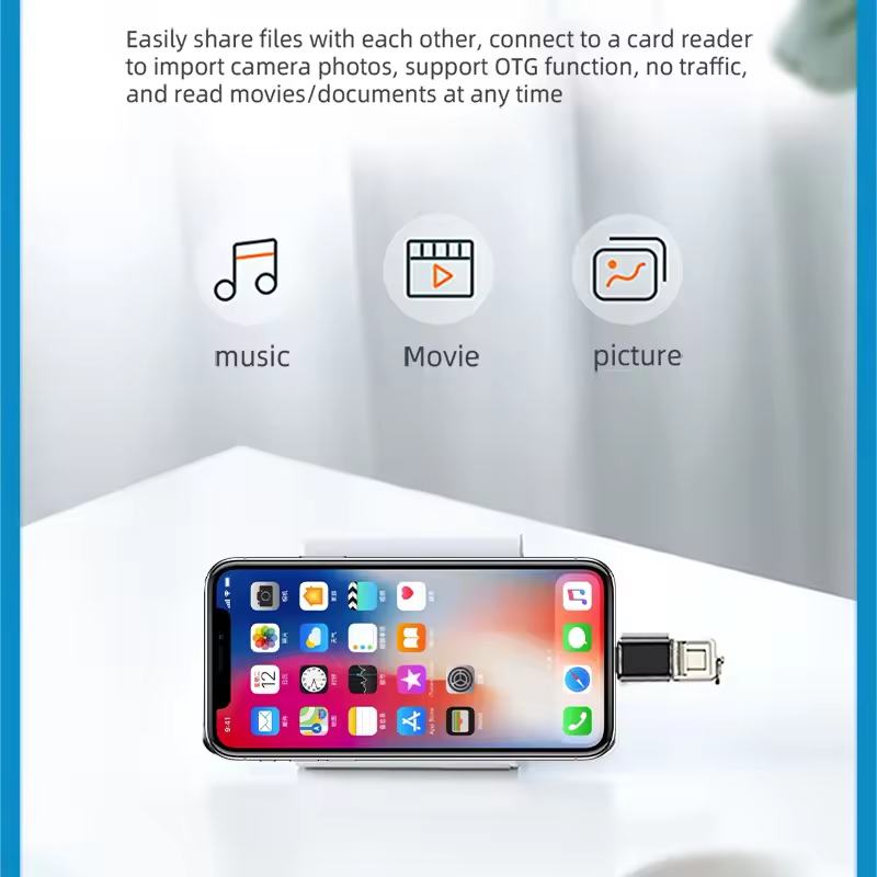 USB 3.0 OTG-Adapter für iPhone 14 13 12 11 Pro XS Max XR X 8 7 iPad, Lightning-zu-USB 3.0-Adapter, kompatibel mit iOS 13 und höher