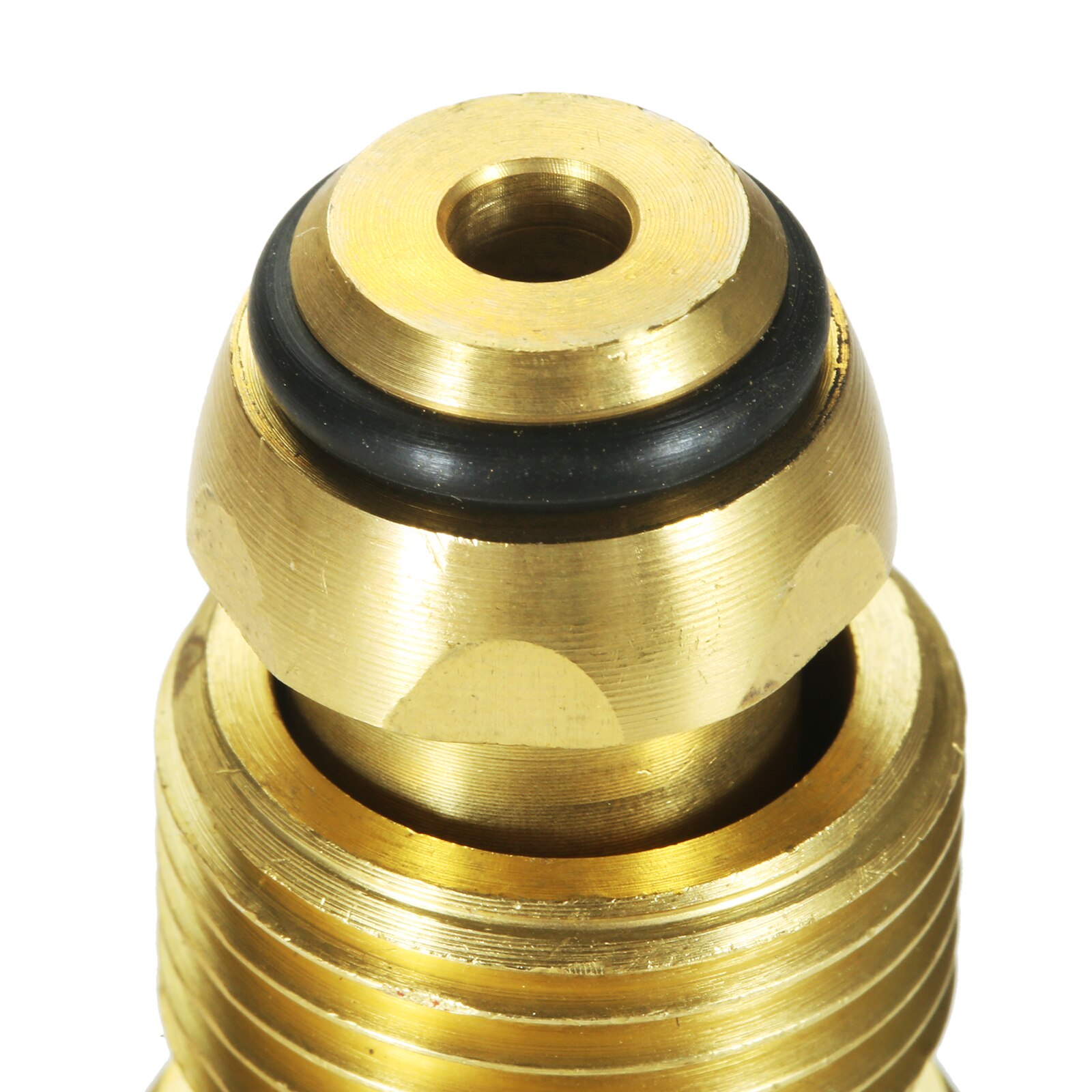 dophee 1pc Propane Cylinder Brass Tee with 4 Port Adapter for Motorhomes Tank RV Camping