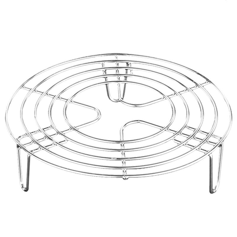 2022 Stainless Steel Steamer Egg Storage Rack Multi-Purpose Round Cooling Rack for Steaming Kid Acessories: 16x16x4CM