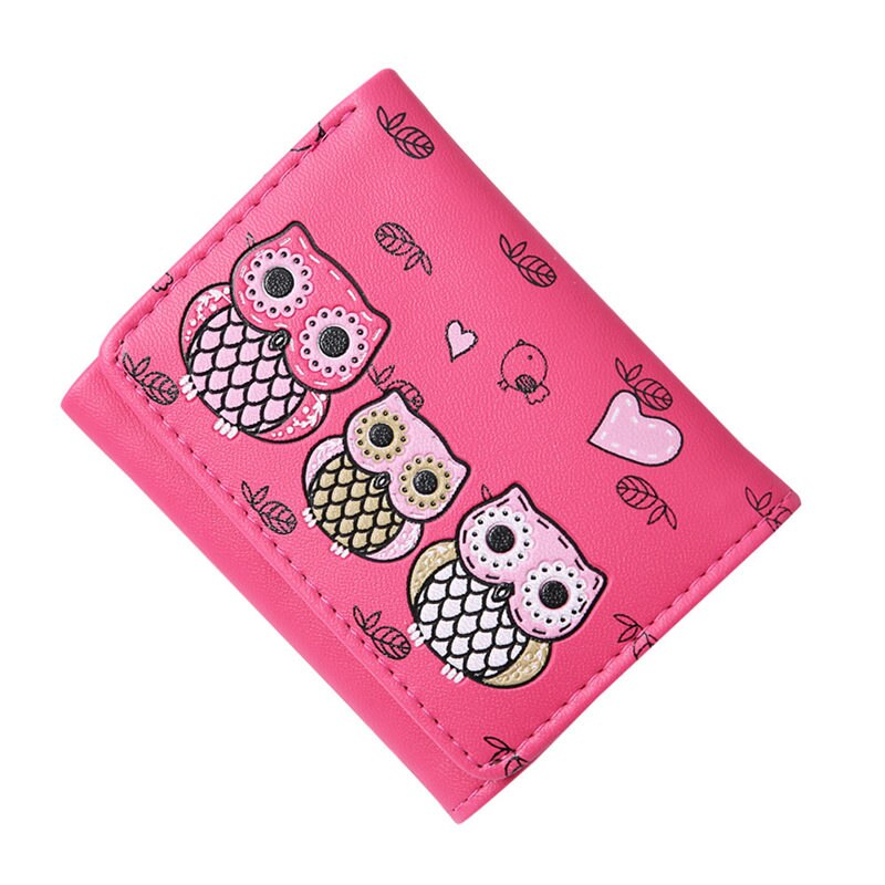 Kvinnor enkel retro uggla utskrift kort plånbok mynt handväska korthållare handväska clutch portfel cuzdan billetera carteira 40 ma 11: C