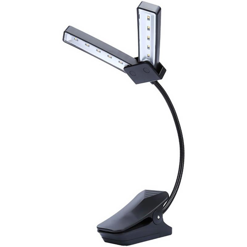 1pc LED Music Stand Light USB Charging Piano Clip Lamp Foldable Night Lamp Rechargeable Foldable Spectrum Clip Lamp