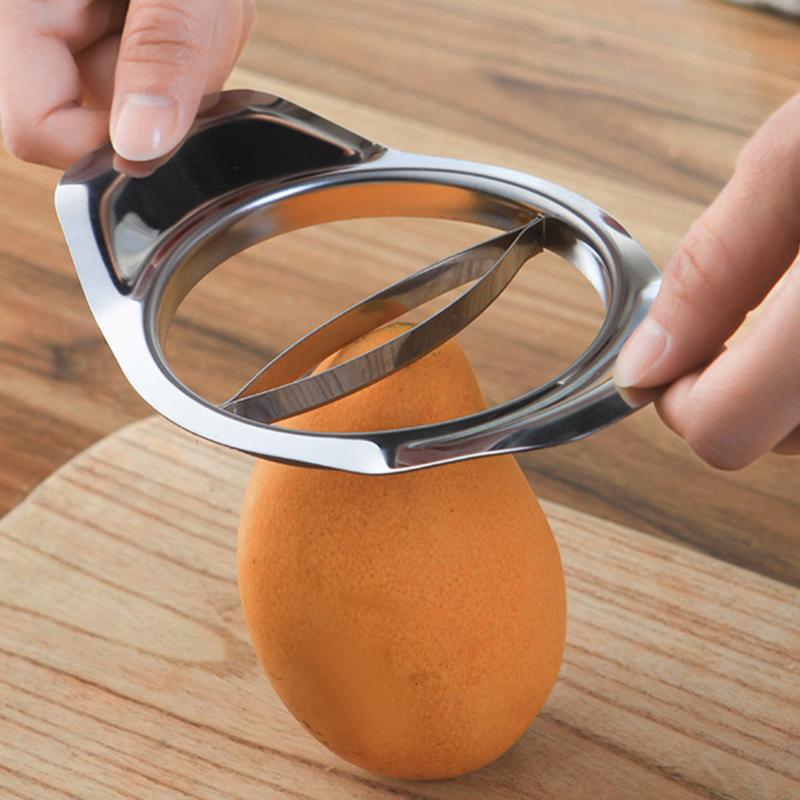 Ruostumaton teräs mango leikkaus kannu mango ytimen poistaja halkaisija hedelmä persikka viipalointi leikkuri keittiö vempain tarvikkeet