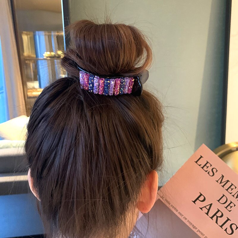 femmes filles mignon coloré strass à la main cheveux griffes doux cheveux ornement Clip épingles à cheveux bandeau cheveux accessoires