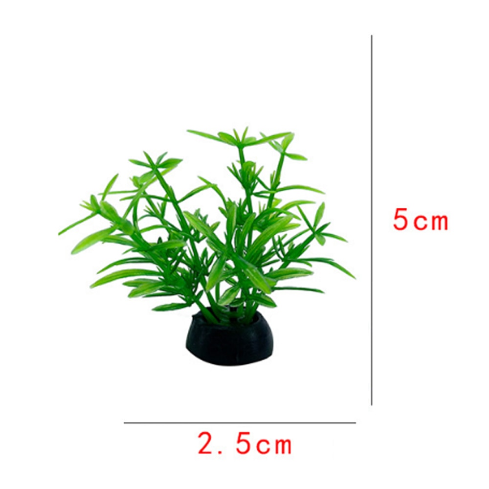 1pc simulering konstgjorda växter akvarium dekor vatten ogräs prydnad växt akvarium akvarium gräs 2.5 x 5cm dekoration #2