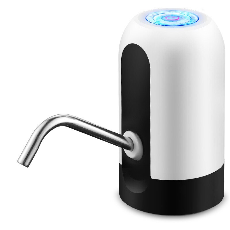 Hjem innretninger vannflaske pumpe mini fett vann elektrisk pumpe usb lade automatisk bærbar vanndispenser drikke dispenser: Hvit
