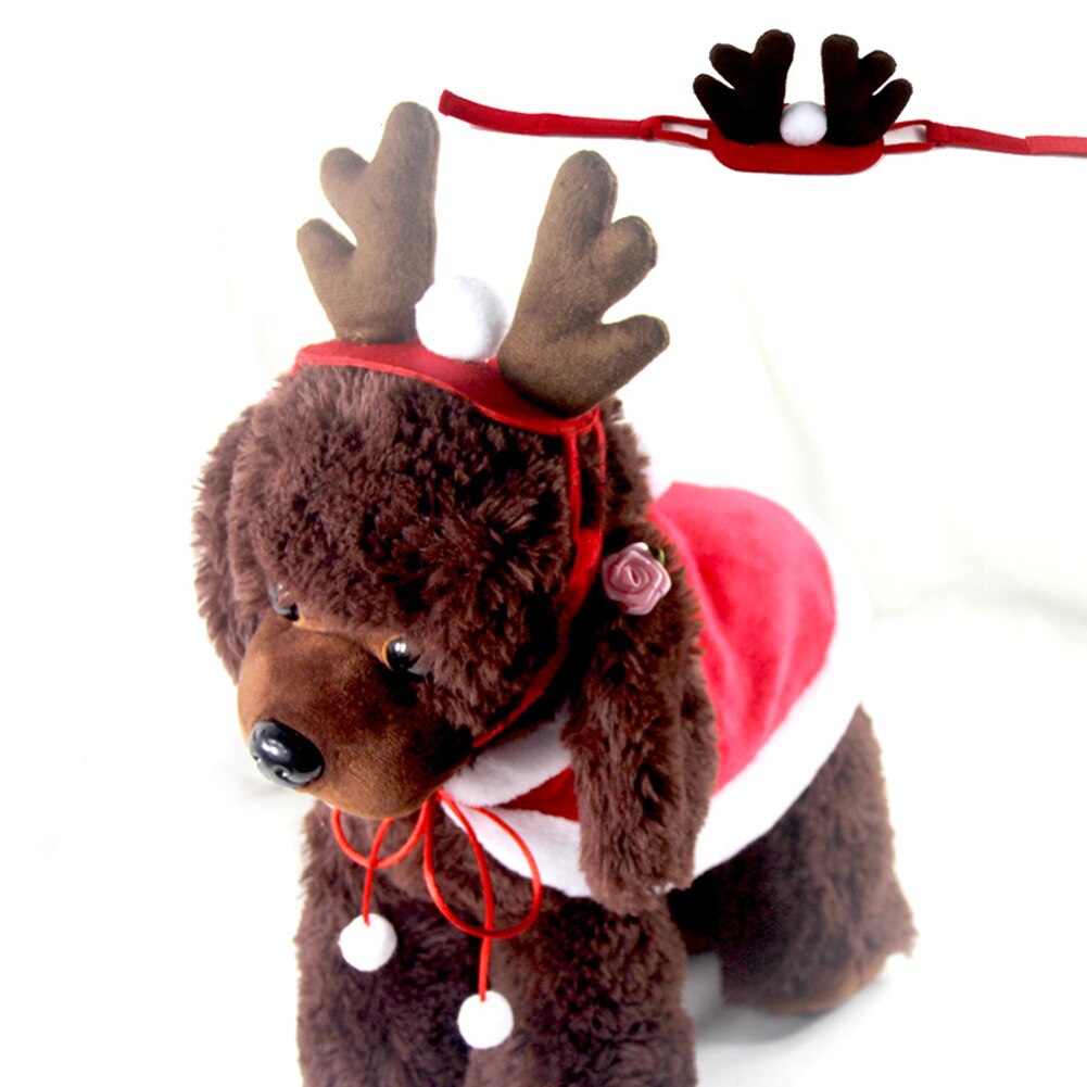 Weihnachten Geweih Hund Katze Stirnband Welpen Haarband Haar Zubehör Lustige Haustier Hütte DIY Cosplay für Hunde Katze Kostüm Dekoration