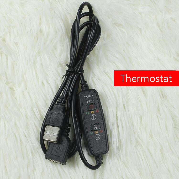 Built-in USB Electric Foot Warmer Heater Timer Function Safe Start Foot Warmer Foot Heating Pad: Thermostat