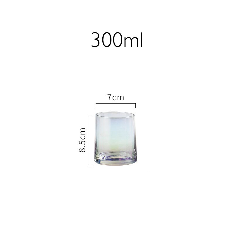 JINYOUJIA Nordic Glass Carafe Water Pitcher with Wood Lid Kettle Drinking Cup Tea Pot Juice Jug Household Drinkware: COLOR 300ml