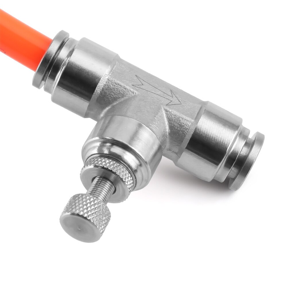 SA pneumatic connector 304 stainless steel air connector hose 4/6/8/10/12mm flow adjustment throttle valve quick plug connector