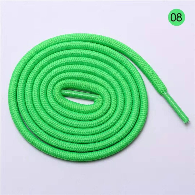 80/100/120CM 1 Pair Unisex Casual Shoelace Round Cord Dress Shoe Laces Colourful Cute Pink Color Elastic Shoelaces: Green / 100cm